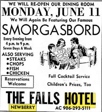 Falls Hotel (Newberry Hotel) - June 1973 Ad